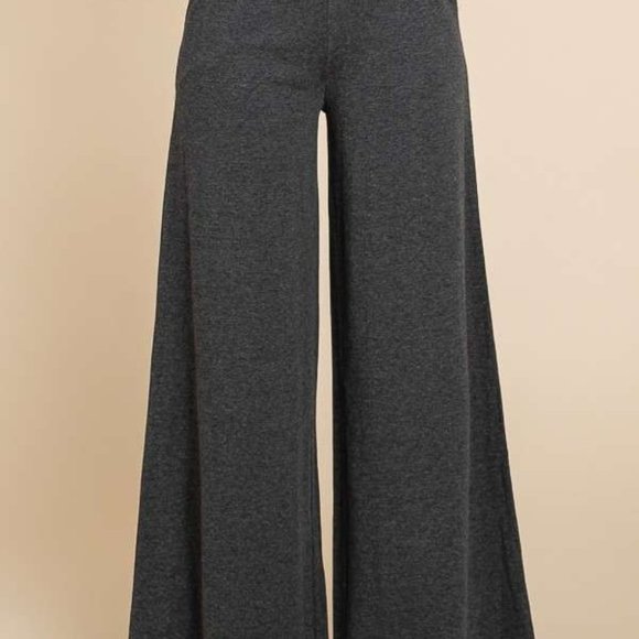Culture Code Pants - Wide Waistband High Waist Wide Leg Pants